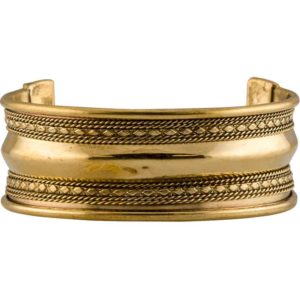 Brass Viking Cuff Bracelet - Medium