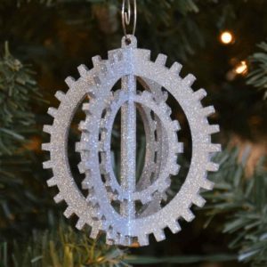 3-D Steampunk Gear Ornament Set of 6