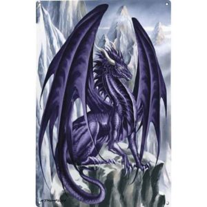 Hoarfrost Dragon Metal Sign