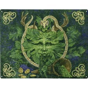 Green Man Cernunnos Metal Sign