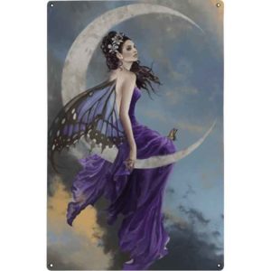 Moon Amethyst Metal Fairy Sign