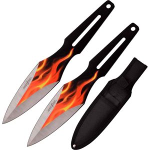 Flaming Throwing Knife Set