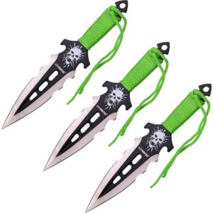 3 Piece Zombie Hunter Throwing Knife Set