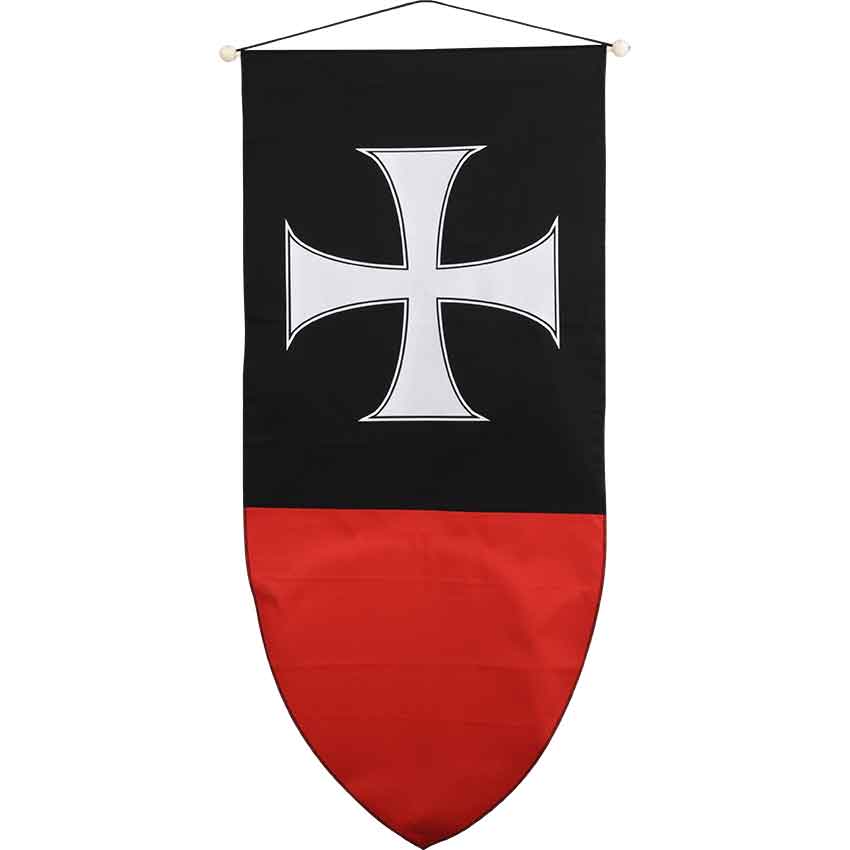 28mm Dark Ages Crusader Miniature Banner Flag – Order Of The Templar Knights – 25mm/28mm Scale