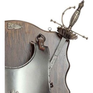 Heraldic Eagle Breastplate with Two Decorative Swords Wall Plaque