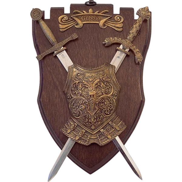 Miniature Armour and Swords Display Plaque