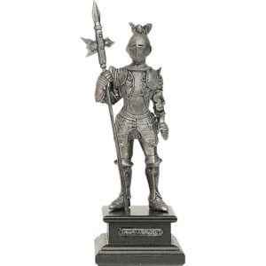 Miniature Pewter Knight with Halberd