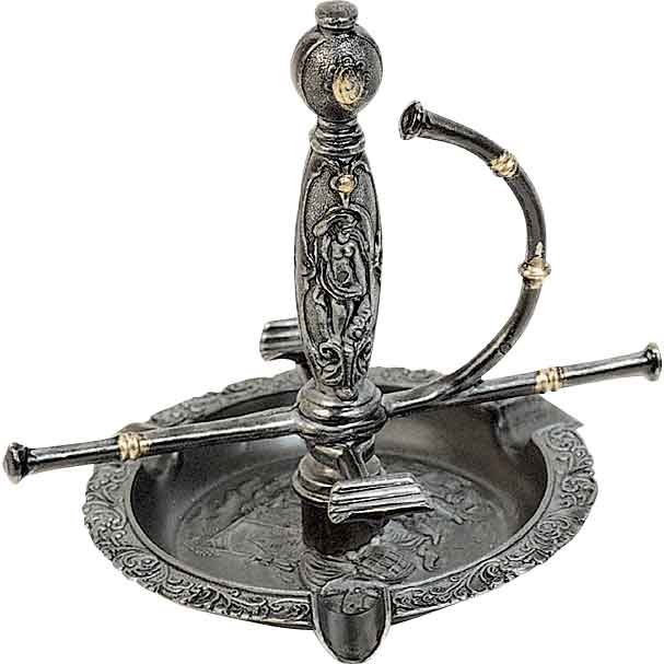 Small Sword Hilted Ashtray ME0194 Medieval Collectibles