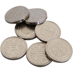 Set of 10 Silver LARP Coins