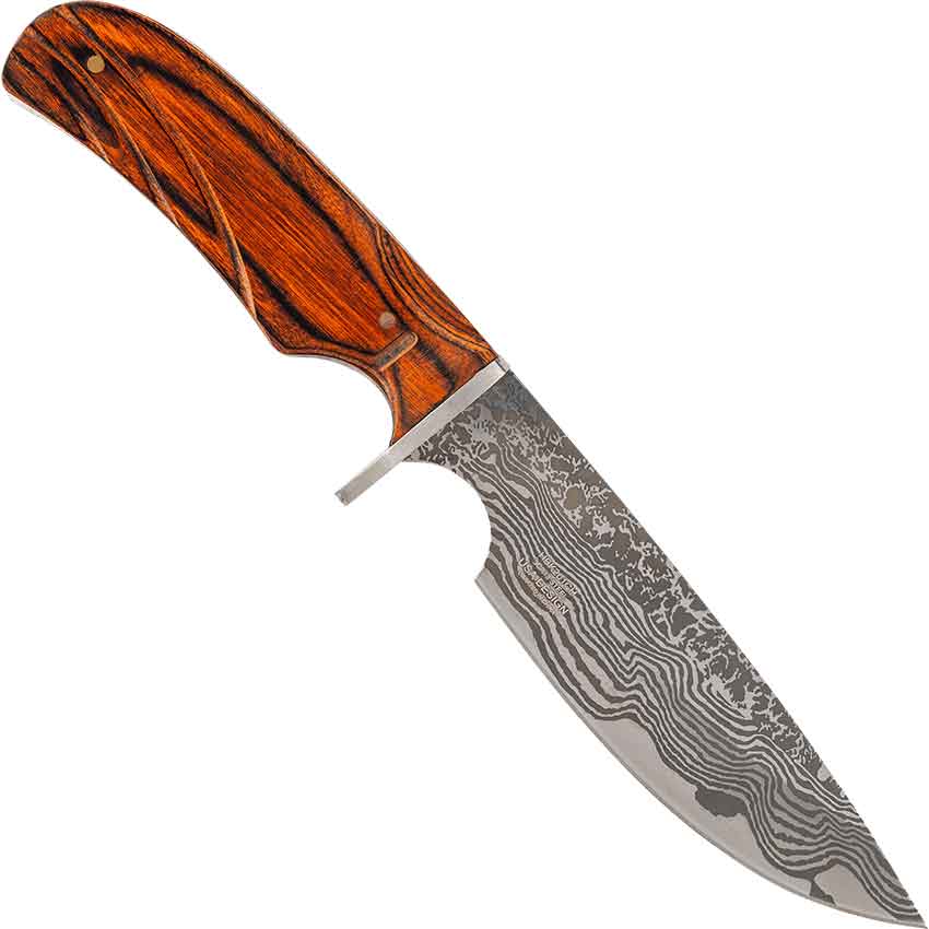 Damascus Hunting Knife with Sheath