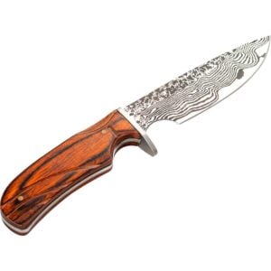Damascus Hunting Knife with Sheath