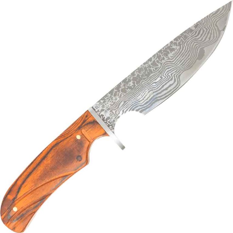 Layered-Steel Hunting Knife with Sheath