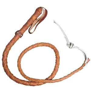 Mini Tan Top Grain Leather Bullwhip