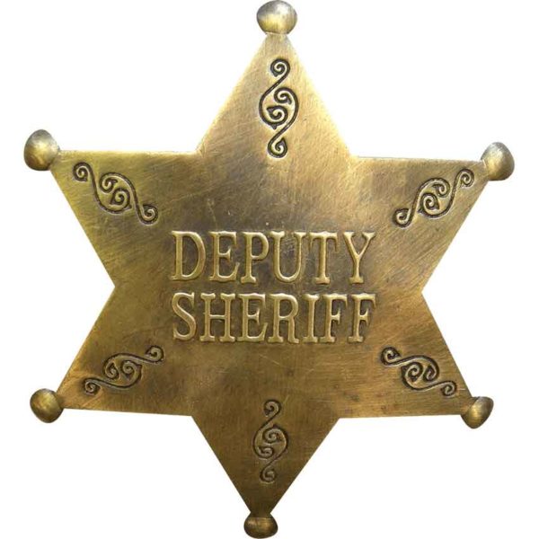 Brass Deputy Sheriff Badge