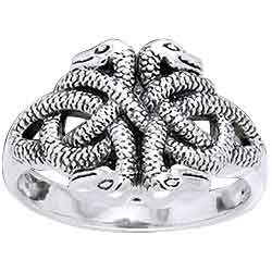 Celtic Snake Ring - PS-TRI565 - Medieval Collectibles