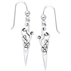 White Bronze Urnes Earrings