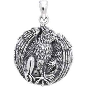 White Bronze Gryphon Pendant