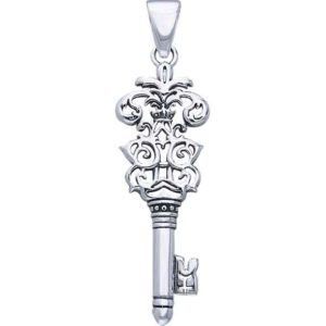 White Bronze Key of Knowledge Pendant