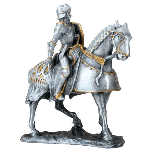 French Knight on Horseback Statue