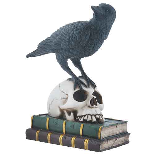 resin raven statue