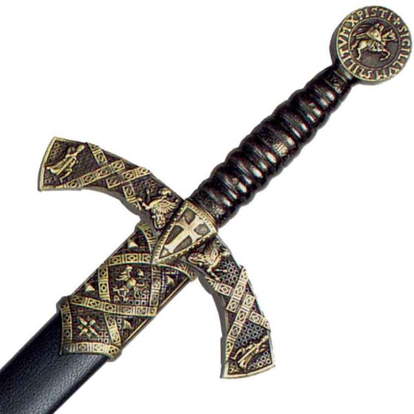 Black Crusader Sword With Scabbard