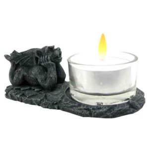 Daydreaming Gargoyle Tea Light Holder