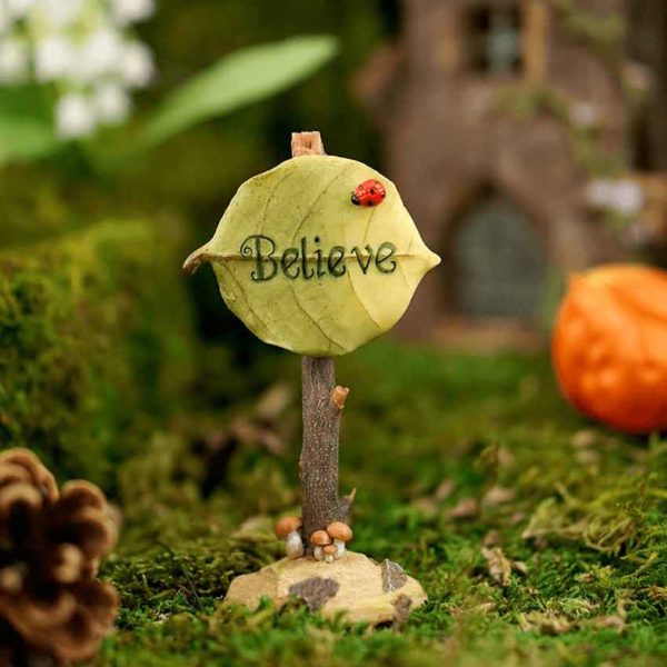 Believe Fairy Garden Sign