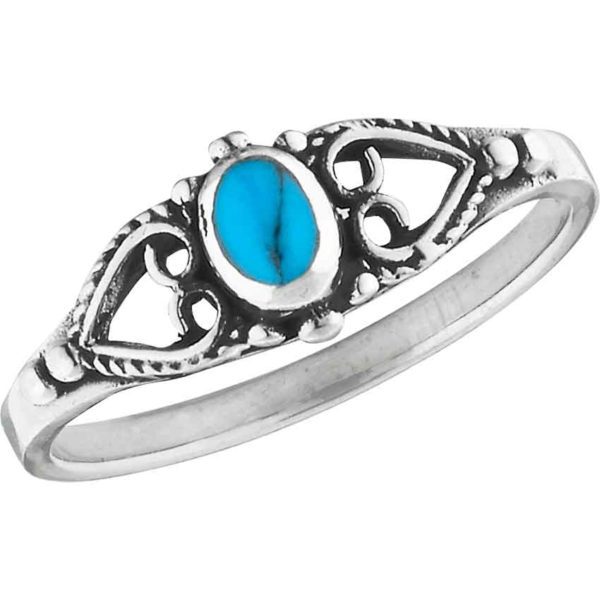Classic Turquoise Scrollwork Ring