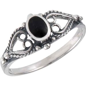 Classic Onyx Scrollwork Ring