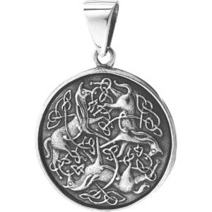 Sterling Silver Epona Horses Pendant