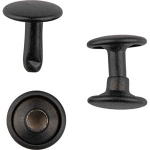 Double Cap Rivets - Black - 5/16 Inch - 100 Pack