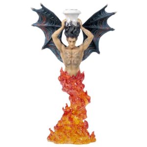 Tattooed Demon Candle Holder