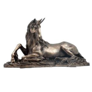 Unicorn Lying On Grass Statue