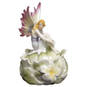 Fairy On Green Squash Trinket Box