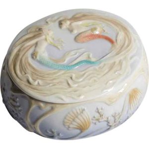 Double Mermaid Trinket Box