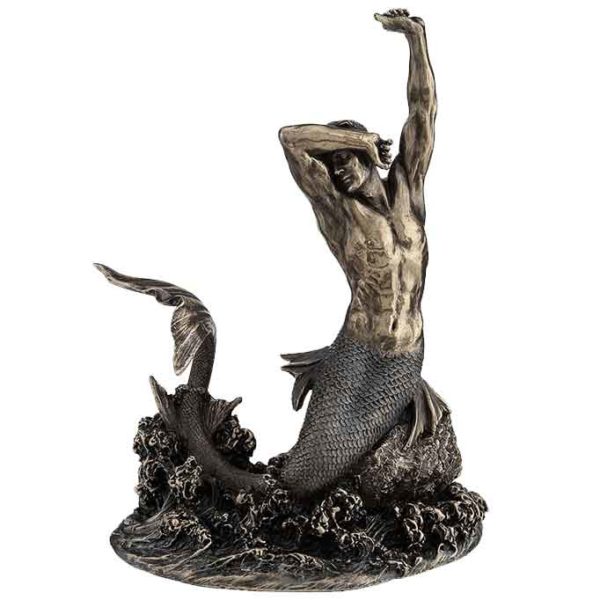 Merman Stretching on Rock