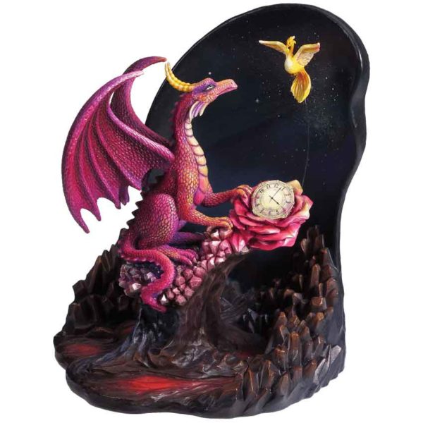 Scarlet Rose Time Dragon Statue