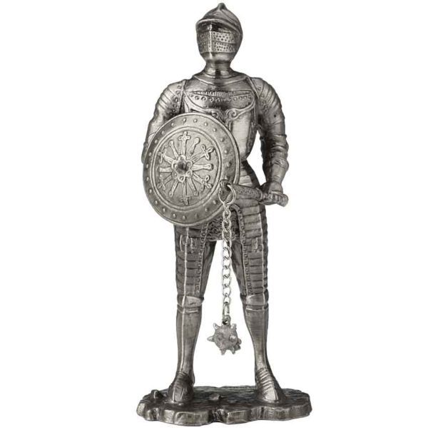 Knight with Flail and Shield Statue