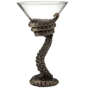 Steampunk Octopus Martini Glass