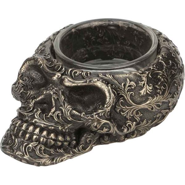 Steampunk Skull Candle Holder