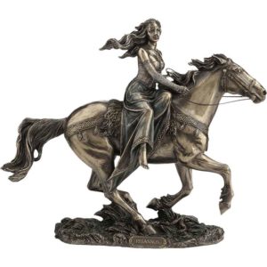 Bronze Rhiannon on Horseback Statue