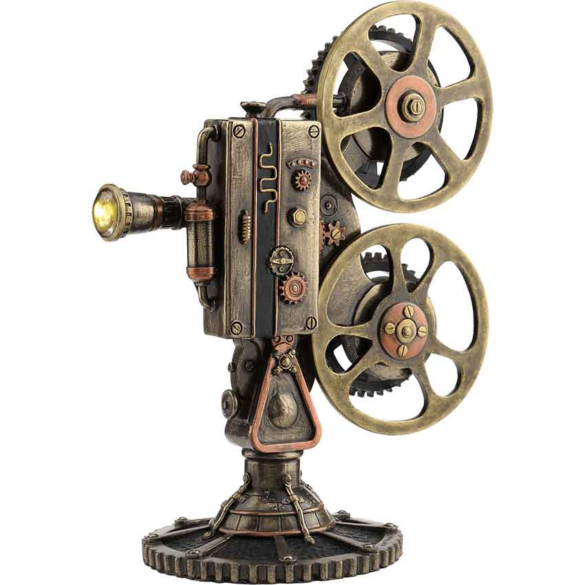 LED Steampunk Projector Statue