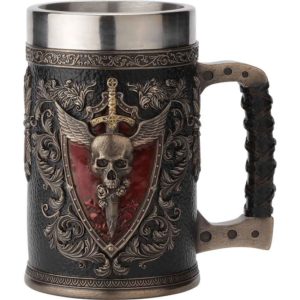 Winged Skull Crest Beer Stein