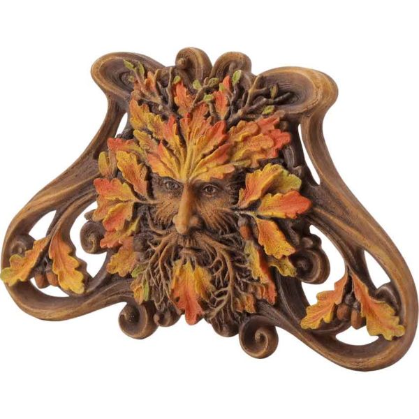 Autumn Maple Greenman Wall Plaque