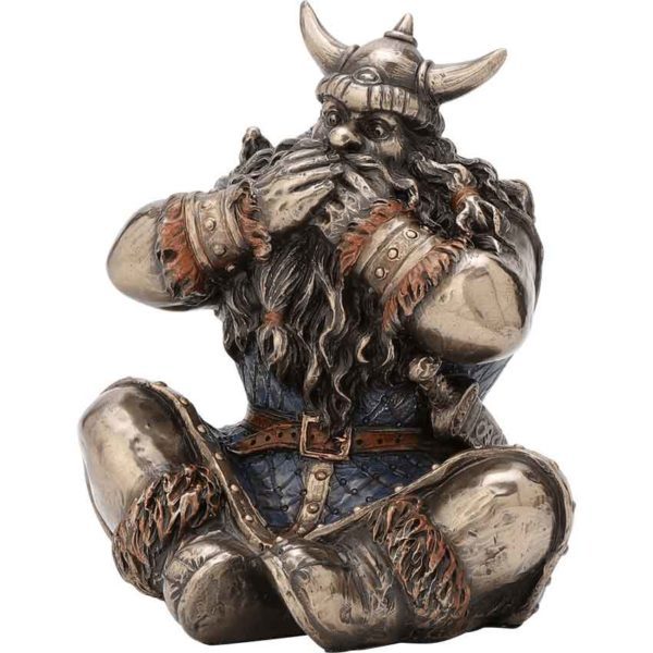 Speak No Evil Viking Statue