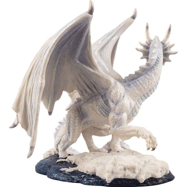 Glacial White Dragon Statue