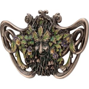 Spring Mushroom Bronze Greenman Plaque