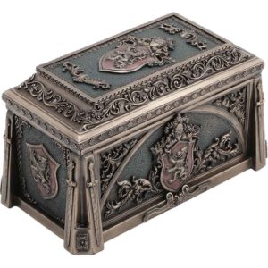 Lion Crest Bronze Trinket Box