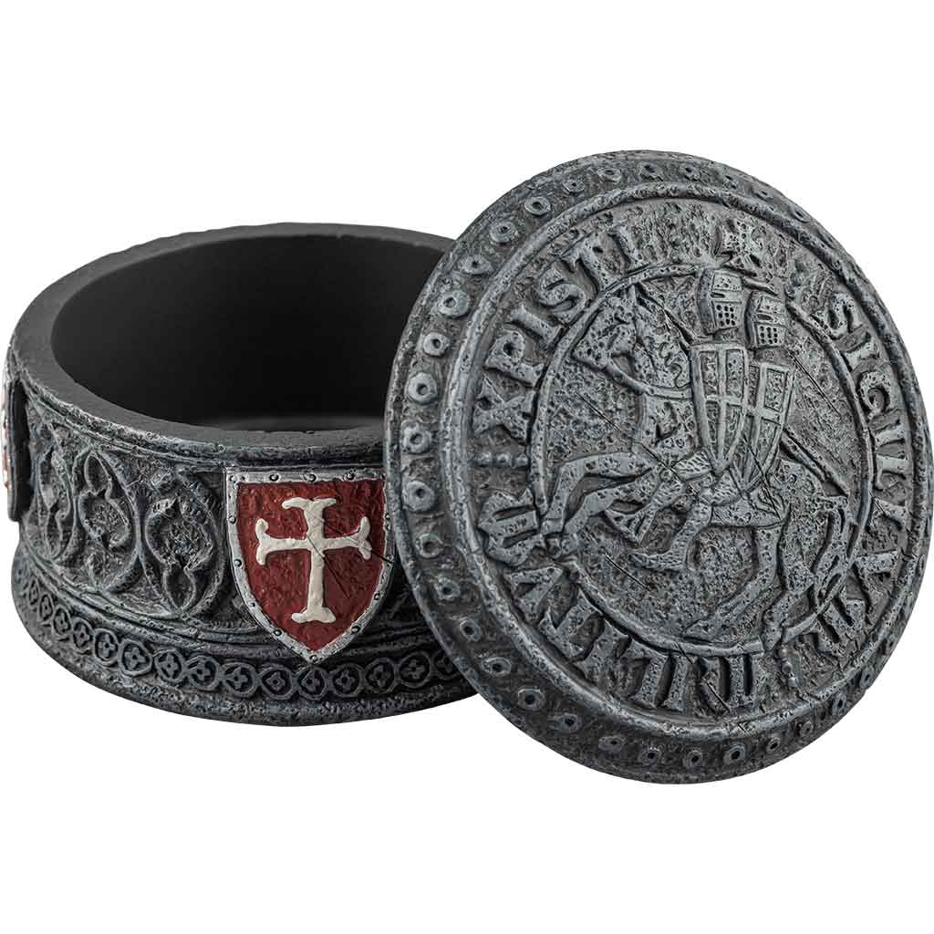 Templar Seal Grey Trinket Box
