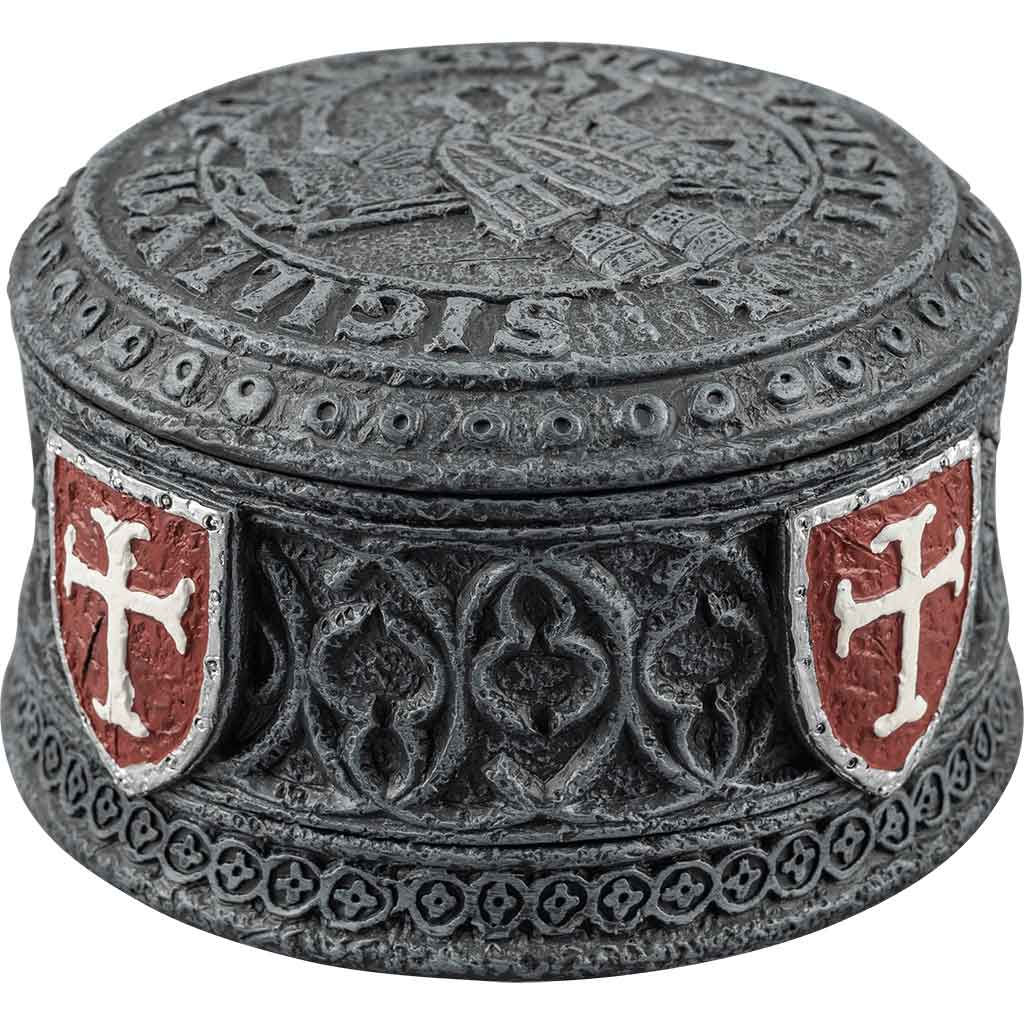 Templar Seal Grey Trinket Box